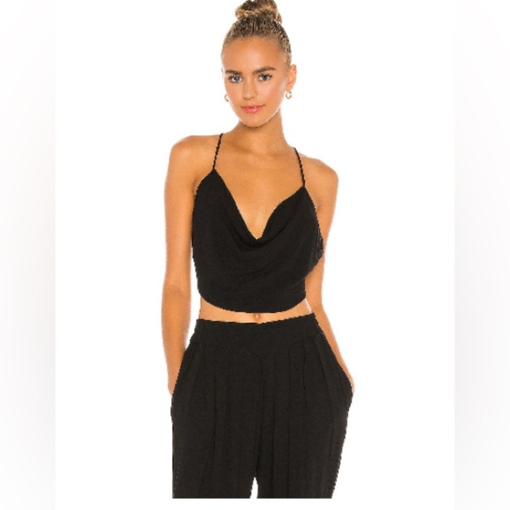 Indah Black Cowl Neck Cami